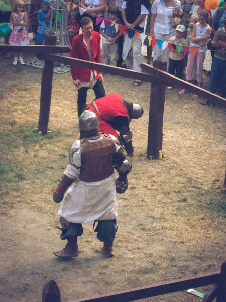 Lutsk, Ukrajina-23. srpna 2008: Festival středověké kultury i — Stock fotografie