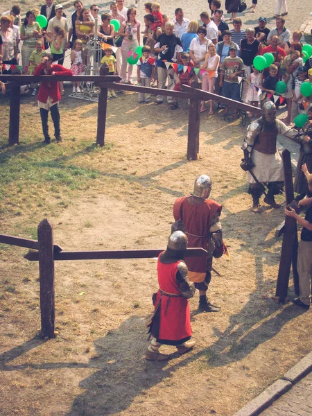 Lutsk, Ukrajina-23. srpna 2008: Festival středověké kultury i — Stock fotografie