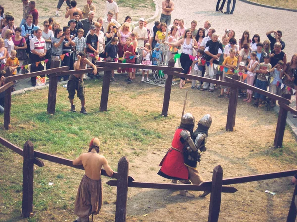 Lutsk, Ukrajina-23. srpna 2008: Festival středověké kultury i — Stock fotografie