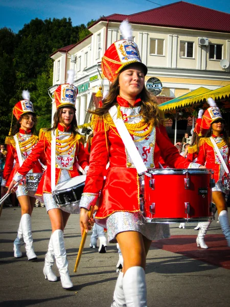 Ternopil, Ukrayna - 28 Ağustos 2008: Şehir Günü Kutlaması. Büyük