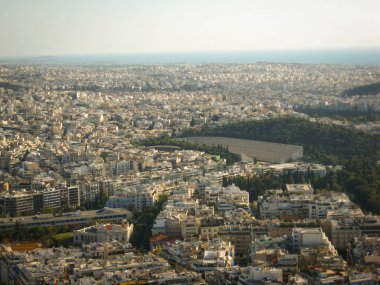 A evlere bir kuş uçuşu yükseklikten güzel manzaralar