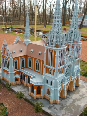 Kiev, Ukrayna - 25 Mart 2009: Minyatür park. Azaltılmış kopyalar o