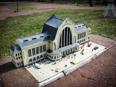 Kiev, Ukrayna - 25 Mart 2009: Minyatür park. Azaltılmış kopyalar o