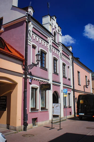 Zamosc Polônia Junho 2016 Vista Praça Central Casas Prefeitura — Fotografia de Stock