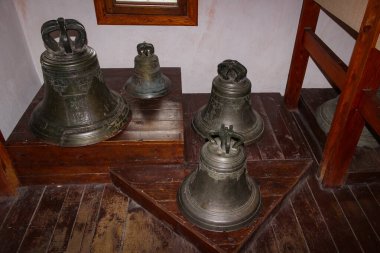 Lutsk, Ukrayna - 13 Mayıs 2017: Lutsk Şatosu Çan Müzesi 'nde