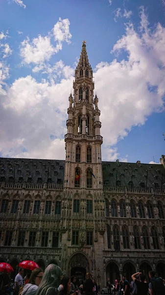 Bruxelas Bélgica Maio 2018 Vista Antigo Grand Place Gótico Também — Fotografia de Stock