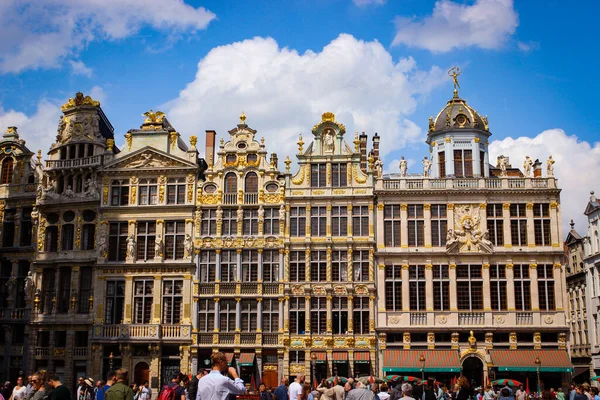 Bruxelas Bélgica Maio 2018 Vista Antigo Grand Place Gótico Também — Fotografia de Stock