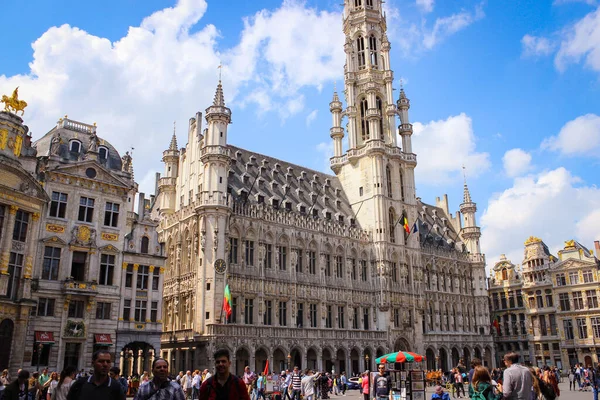 Brussels Belgium May 2018 View Ancient Gothic Grand Place Also — Stock Photo, Image