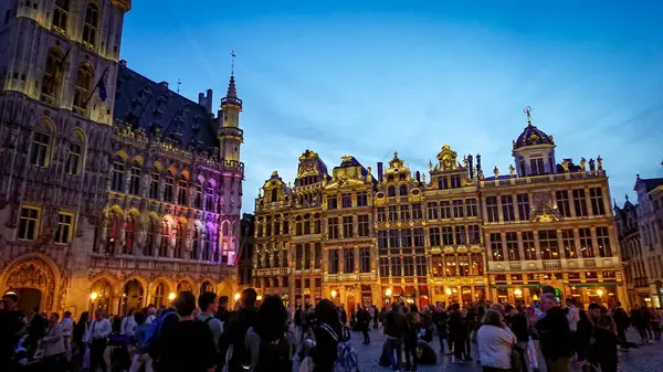 Bruxelles Belgio Maggio 2018 Veduta Dell Antica Grand Place Gotica — Foto Stock