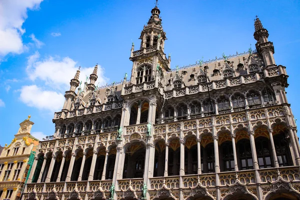 Bruksela Belgia Maja 2018 Widok Starożytnego Gotyckiego Grand Place Używana — Zdjęcie stockowe