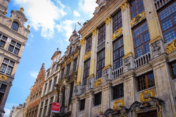 Bruksela Belgia Maja 2018 Widok Starożytnego Gotyckiego Grand Place Używana — Zdjęcie stockowe