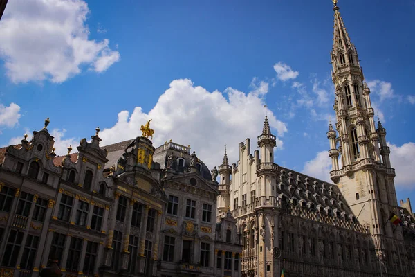 Brusel Belgie Května 2018 Pohled Starobylé Gotické Náměstí Grand Place — Stock fotografie