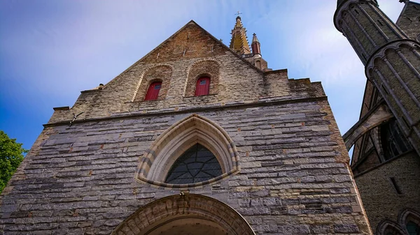 Una Mirada Las Paredes Entrada Techo Una Antigua Iglesia Cristiana — Foto de Stock