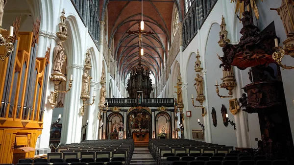 Bruges Belgium May 2018 View Interiors Church Our Lady Mariastraat — Stock Photo, Image