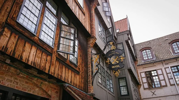 Bruges Belgium May 2018 Building Very Old Hotel — Stock Photo, Image