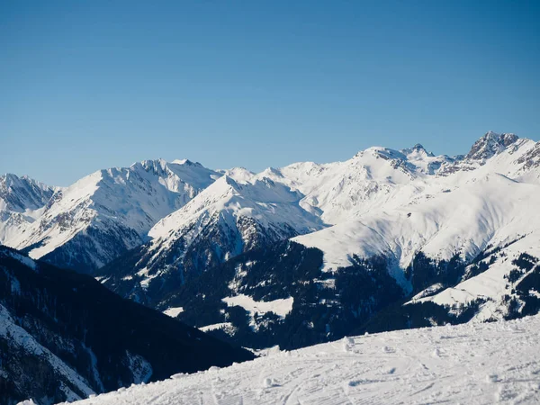 Alpes Cubiertos Nieve Cerca Mayrhofen Austria —  Fotos de Stock