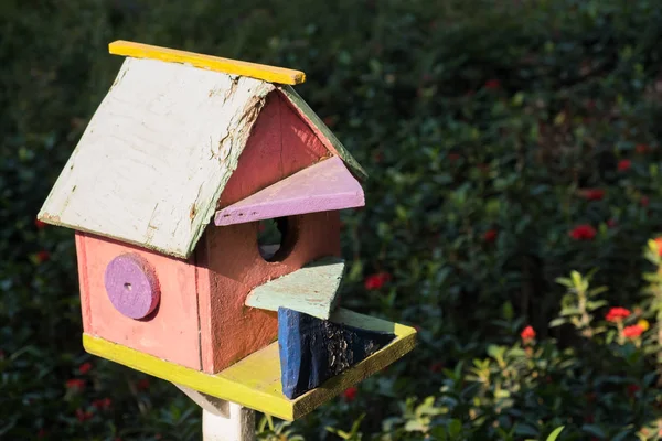 Casa Aves Casa Primer Plano Para Pájaros Parque —  Fotos de Stock