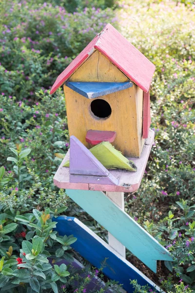 Bird House Closeup House Birds Park — Stock Photo, Image