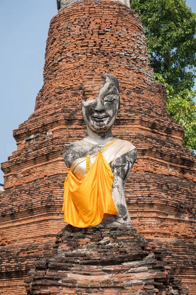 Ayutthaya Antik Buda Heykelleri. — Stok fotoğraf