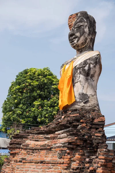 Starożytne posągi Buddy w Ayutthaya. — Zdjęcie stockowe