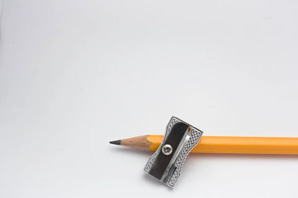 Elements Office Study Pencil Pencil Sharpener Something Should Never Missing — 图库照片