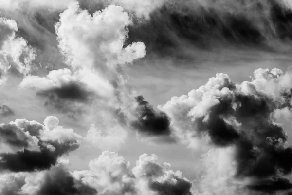 dramatic clouds, black and white sky