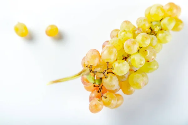Beyaz arka planda üzüm demeti