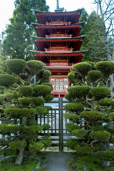 Пятиэтажная Пагода Первоначально Выставлена Японии Панамо Тихоокеанской Выставке 1915 Года — стоковое фото