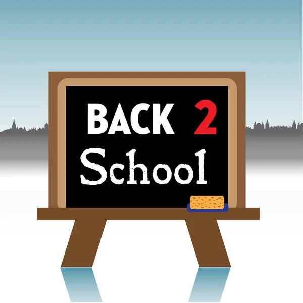 Colorful Background Blackboard Text Back School Written Various Letters — Stock Vector