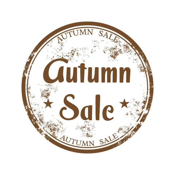 Brown Grunge Rubber Stamp Text Autumn Sale Written Stamp — Stock Vector