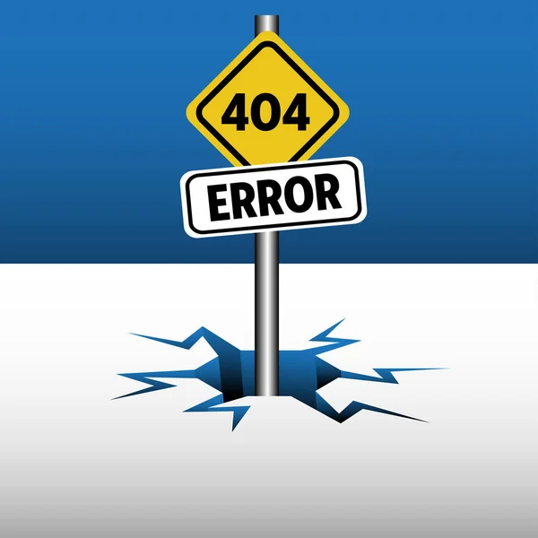Färgstarka Bakgrund Med Två Skyltar Med 404 Textfel Kommer Från — Stock vektor