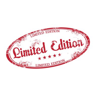 Kırmızı grunge lastik damga damga içinde yazılı metin limited edition ile