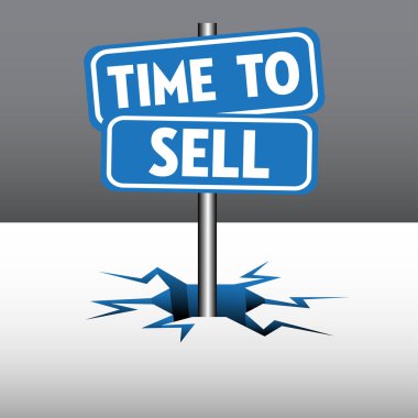 Renkli arka plan ile bir buz çatlamak gelme dışarı satmak için metin zamanla iki tabak