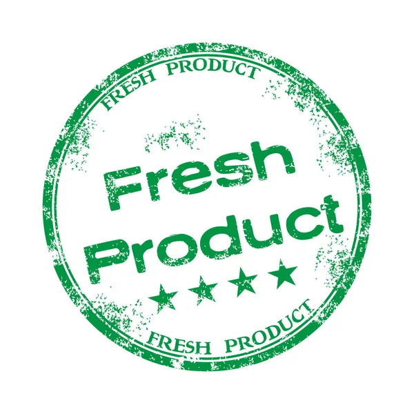 緑のグランジ ゴム印スタンプ内に記述されたテキストの新鮮な製品 — ストックベクタ