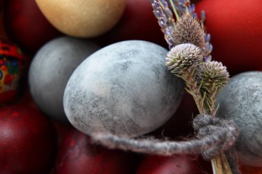 Paskalya yumurtaları yakın plan.