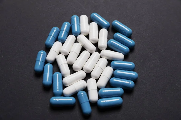 Sacco Pillole Bianche Blu — Foto Stock