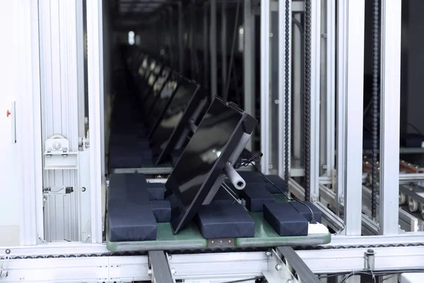 TVs during testing on the factory line