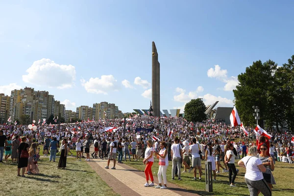 Minsk Weißrussland August 2020 Friedliche Proteste Gegen Die Entscheidung Der — Stockfoto