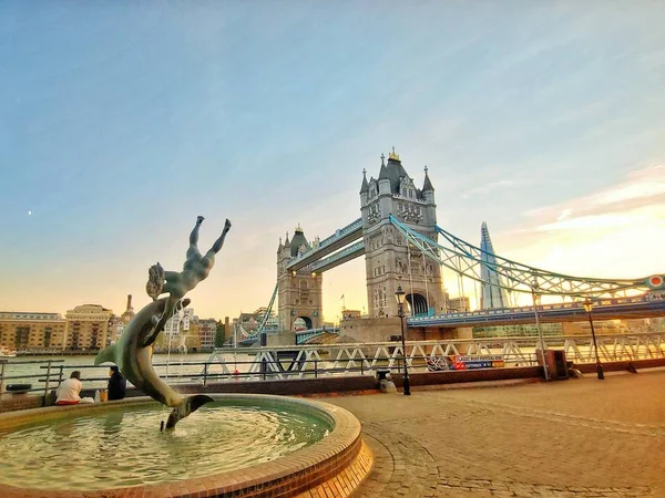 Tower Bridge Večer Stock Fotografie