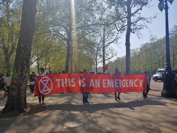 伦敦反对排放的气候骚乱 — 图库照片