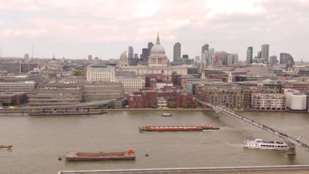 London Utsikt Från Tate Modern Museum — Stockvideo