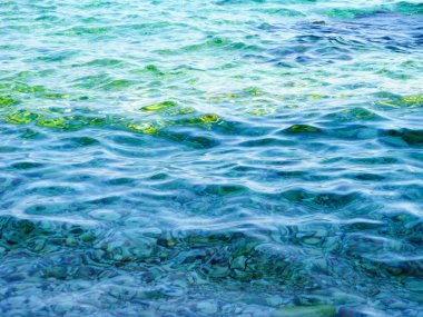 Lefkada Yunan Adası, berrak deniz suyu.