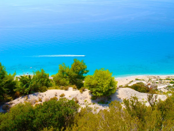 Beautiful Blue Sea Beaches Greek Island Lefkada — Stock Photo, Image