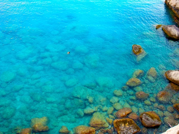 Křišťálově Čisté Moře Řecku Ostrov Lefkada — Stock fotografie