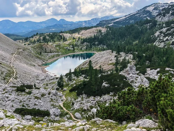 Jedním Sedmi Jezer Horském Údolí Triglavském Národním Parku Slovinsku — Stock fotografie