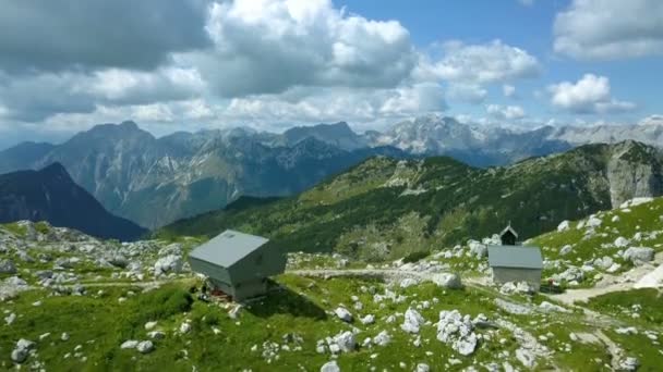 Антени Національний Парк Триглав Словенії Сім Озер Valley Котеджу Prehodavci — стокове відео