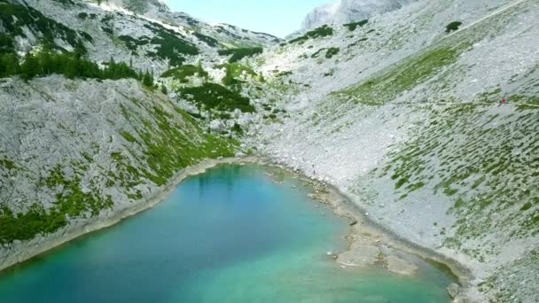 Κεραία Εθνικό Πάρκο Triglav Στη Σλοβενία Επτά Λίμνες Κοιλάδας Πετώντας — Αρχείο Βίντεο
