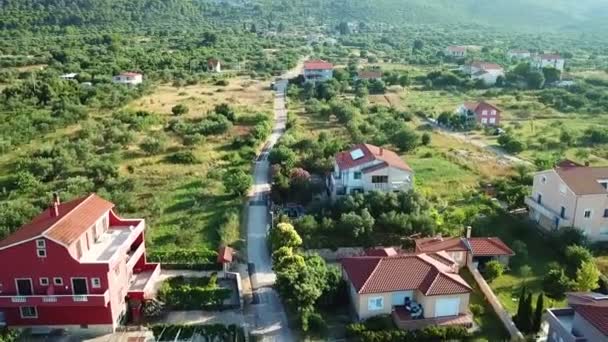 Penerbangan Atas Desa Kecil Mrljane Pulau Pasman Kroasia Difilmkan Pada — Stok Video