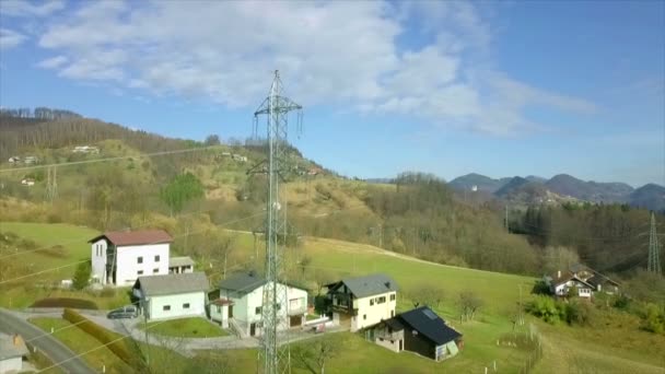 Aérien Drone Montant Devant Pilier Fixe Acier Pilier Acier Verry — Video