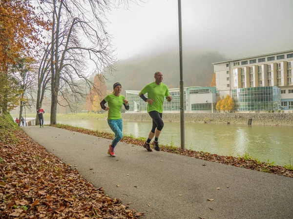 Lasko Slowenien 2017 Benefizlauf Laufbotschafter Vor Der Thermana — Stockfoto